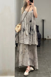 MUTEDANCE Halter Dyed Double Dress MD22SS70 Grey PM30
